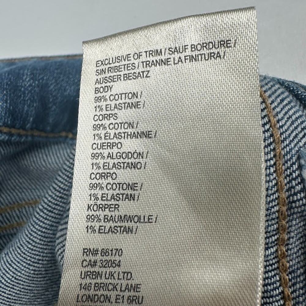 Anthropologie Pilcro Jeans Womens 32 Blue Straight Pockets Stretch High Rise - Picture 9 of 13